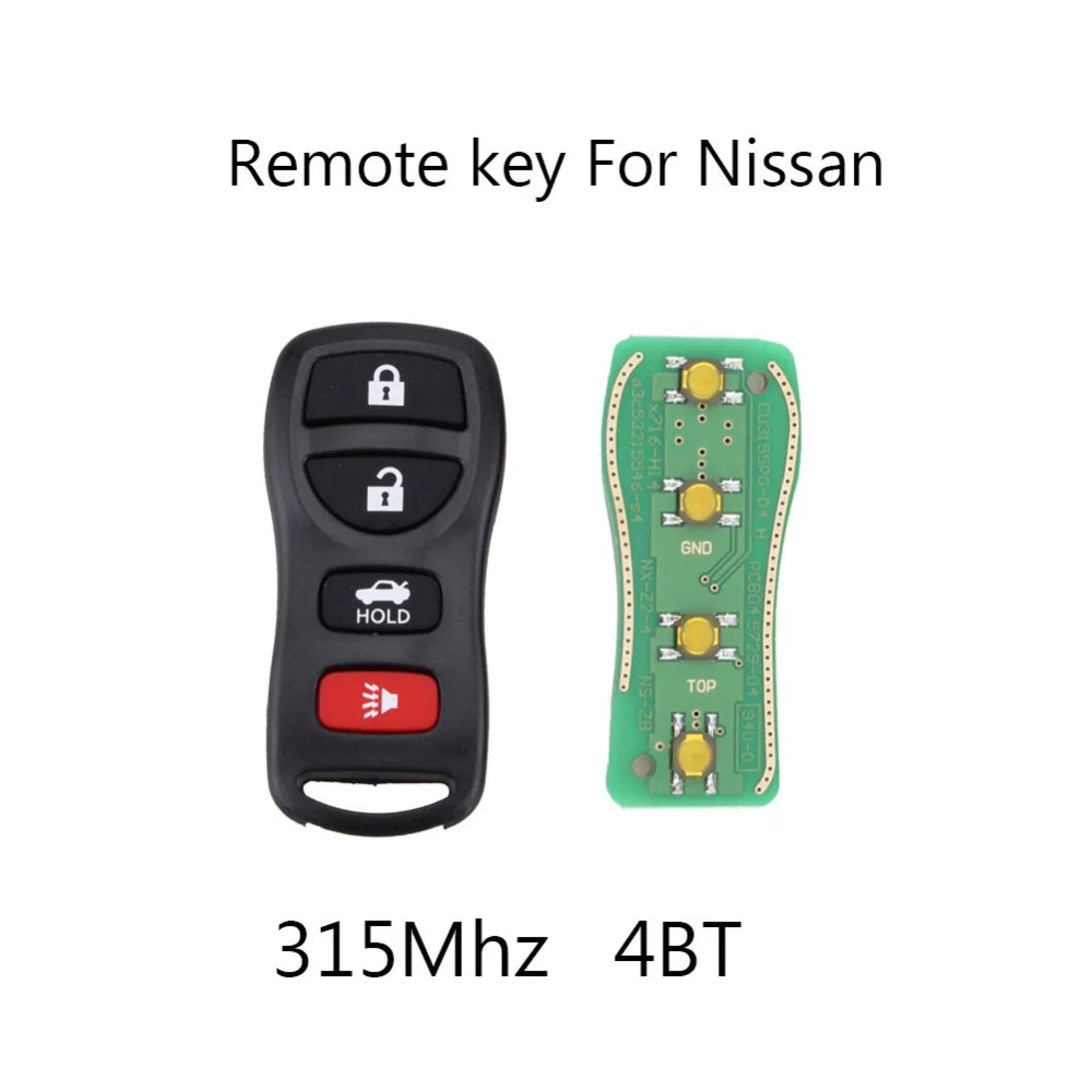 

4Buttons 315Mhz Car Remote key Fob DIY For Nissan Altima 2002 2003 2004 2005 2006 2007 Original keys