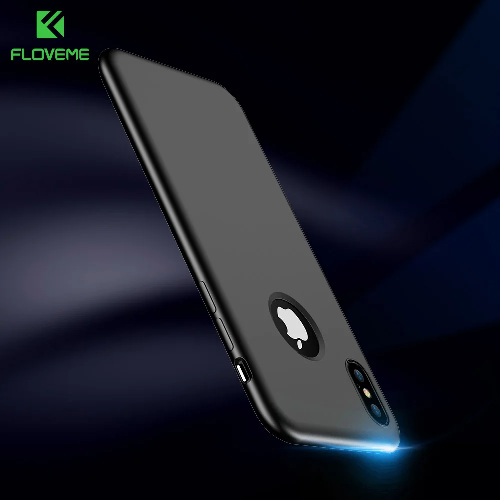 FLOVEME мягкие чехлы для телефонов iPhone X 8 7 plus силиконовый шелковистый чехол 6 6s