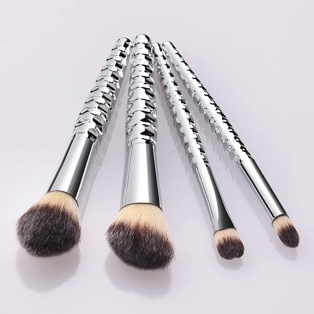Best Offers Makeup Brush Kit Colored Handle Nylon Brush Hair Cosmetic Tools Kit QRD88