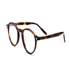 MONGOTEN ретро унисекс Мода ацетат полного обода круглая оправа линза для рецептов оптические очки черные леопардовые очки для чтения