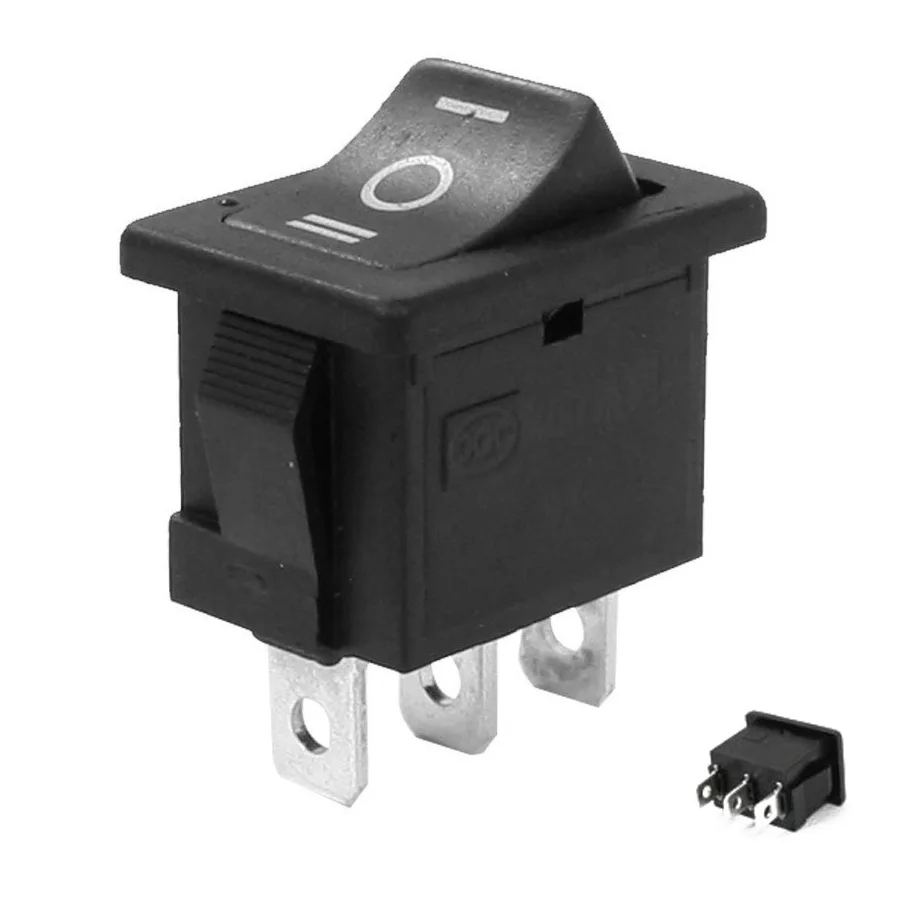 10 PACK 6A 250V 10A 125V ON//OFF//ON 3 POSITION MINI ROUND ROCKER SWITCH 12V SPDT