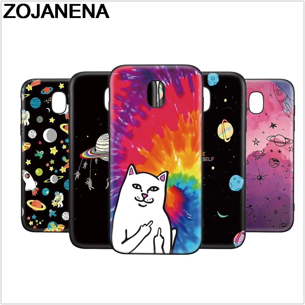 

ZOJANENA Space Astronaut Fundas For Samsung Galaxy J330 EU Cover Soft Silicone Black TPU Cases For Samsung Galaxy J3 Pro J3pro