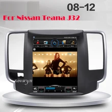 Vertical screen Quad core Android 1024*600 9.7inch Car radio GPS Navigation for Nissan teana J32 2008-2012