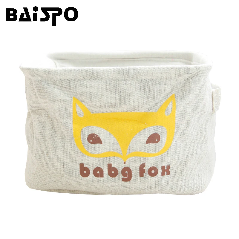 

BAISPO Cute Storage Basket Belt Handle Desktop Box Stationery Toys Cosmetic Jewelry Underwear Boxs Sundries Home Desktop Baskets