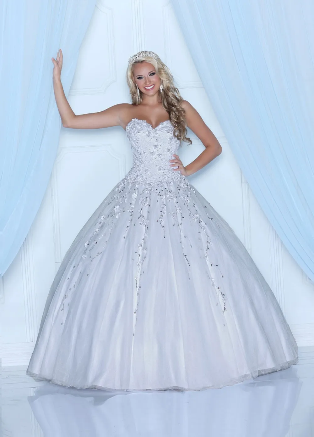 white cotillion dress