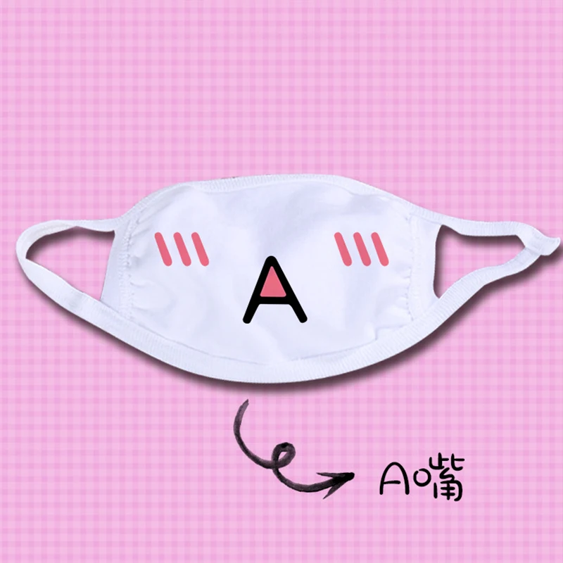 Kawaii Dust Mask, 1 шт., Kpop, милая, аниме, мультяшная маска, муфельная, душевная маска, Kpop, смешная, унисекс, хлопковая маска