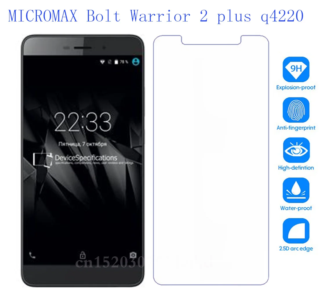 Закаленное стекло для MICROMAX Bolt Warrior 2 plus q4220 защитная пленка смартфонов Защитная