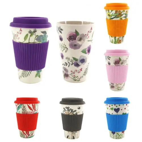 400 ml Black Ceramic French Press with Bamboo Sleeve