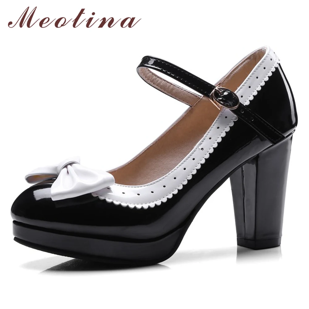 high heel platform mary janes