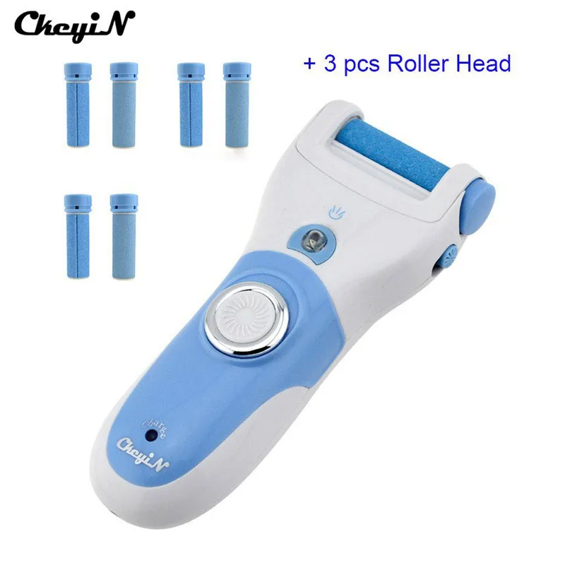 

Electric Foot File Callus Remover Callous Removal Dead Skin Exfoliating Pedicure Tool Device With 8Pcs Replacement Roller Heads