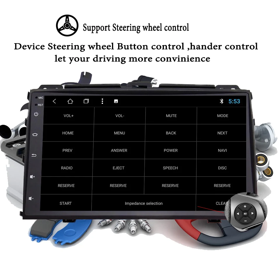 Perfect Carplay Android 9.1 car dvd 4+64G multimedia player for Toyota Prado 120 Land Cruiser 2004-2009 Auto Radio tape Recorder system 5