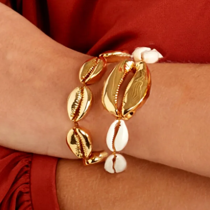 Bileklik pulseras mujer hombre puka COWRIE shell bransoletki dla kobiet prezent bijoux biżuteria czeski boho bransoletki bransoletki femme -