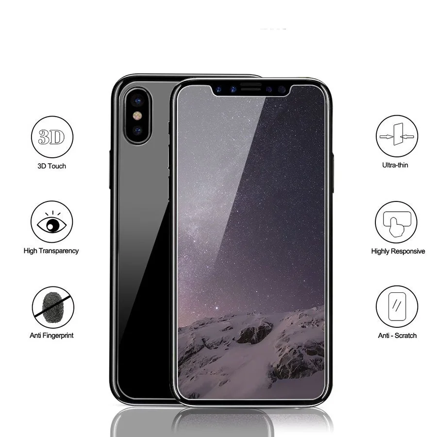 Front-and-Back-For-iPhone-X-9H-Hardness-Tempered-Glass-For-iPhoneX-Screen-Protector-Protective-Sklo