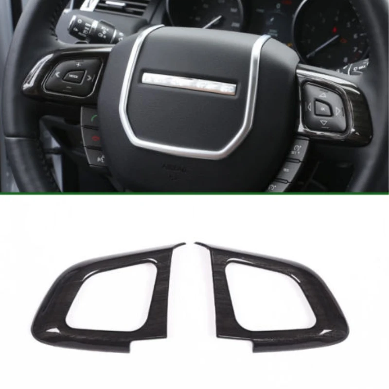 Us 28 07 20 Off 2x Car Interior Mouldings Abs Carbon Fiber Color Steering Wheel Button Trim Covers For Land Rover Range Rover Evoque Car Styling In