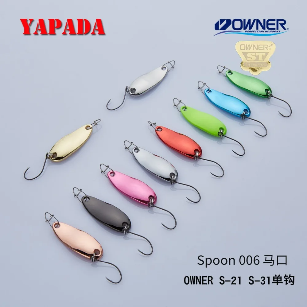 YAPADA ملعقة 006 صفيح 1.5g-2g مالك واحد هوك 24-26mm متعدد الألوان ملعقة معدنية سبائك الزنك الصيد السحر YAPADA ملعقة 006 صفيح 1.5g-2g مالك واحد هوك 24-26mm متعدد الألوان ملعقة معدنية سبائك الزنك الصيد السحر