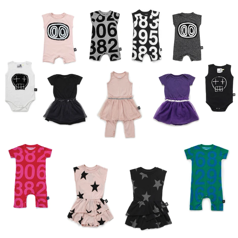 

Baby Clothes NUnu 2019 Summer T-shirt Circle Number Letters Jumpsuit Newborn Romper toddler boys clothing set