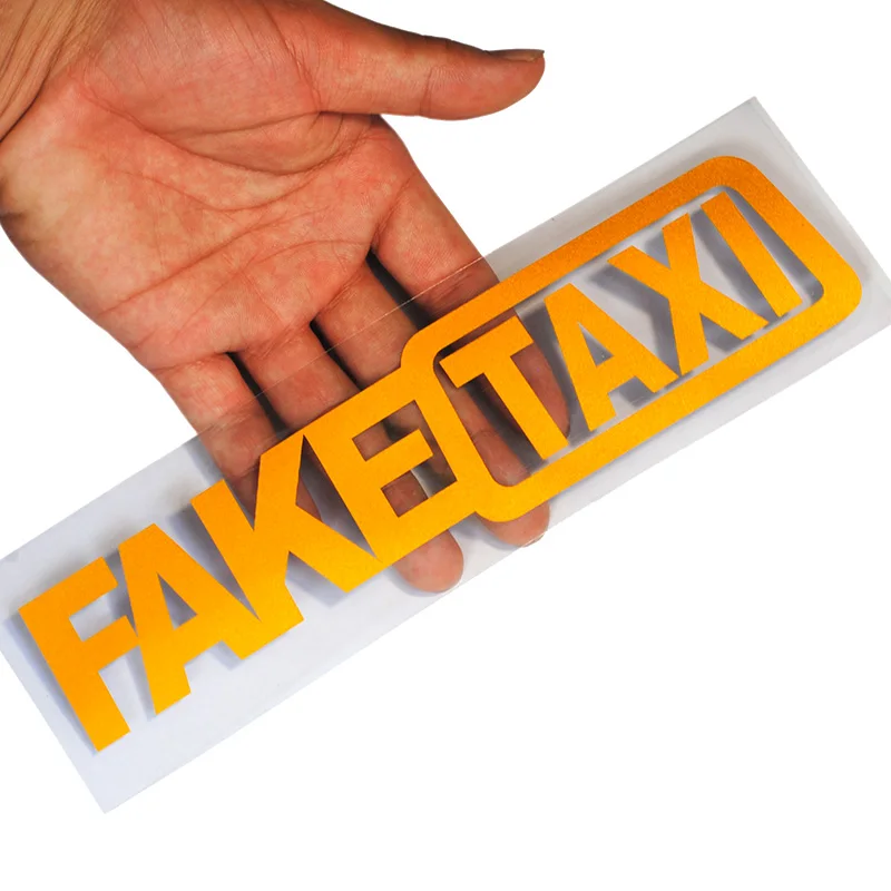 

Car Sticker FAKE TAXI Reflective Car Sticker for Opel astra Mokka VW Golf Jetta Tiguan Peugeot 206 208 508 Seat Leon lbiza