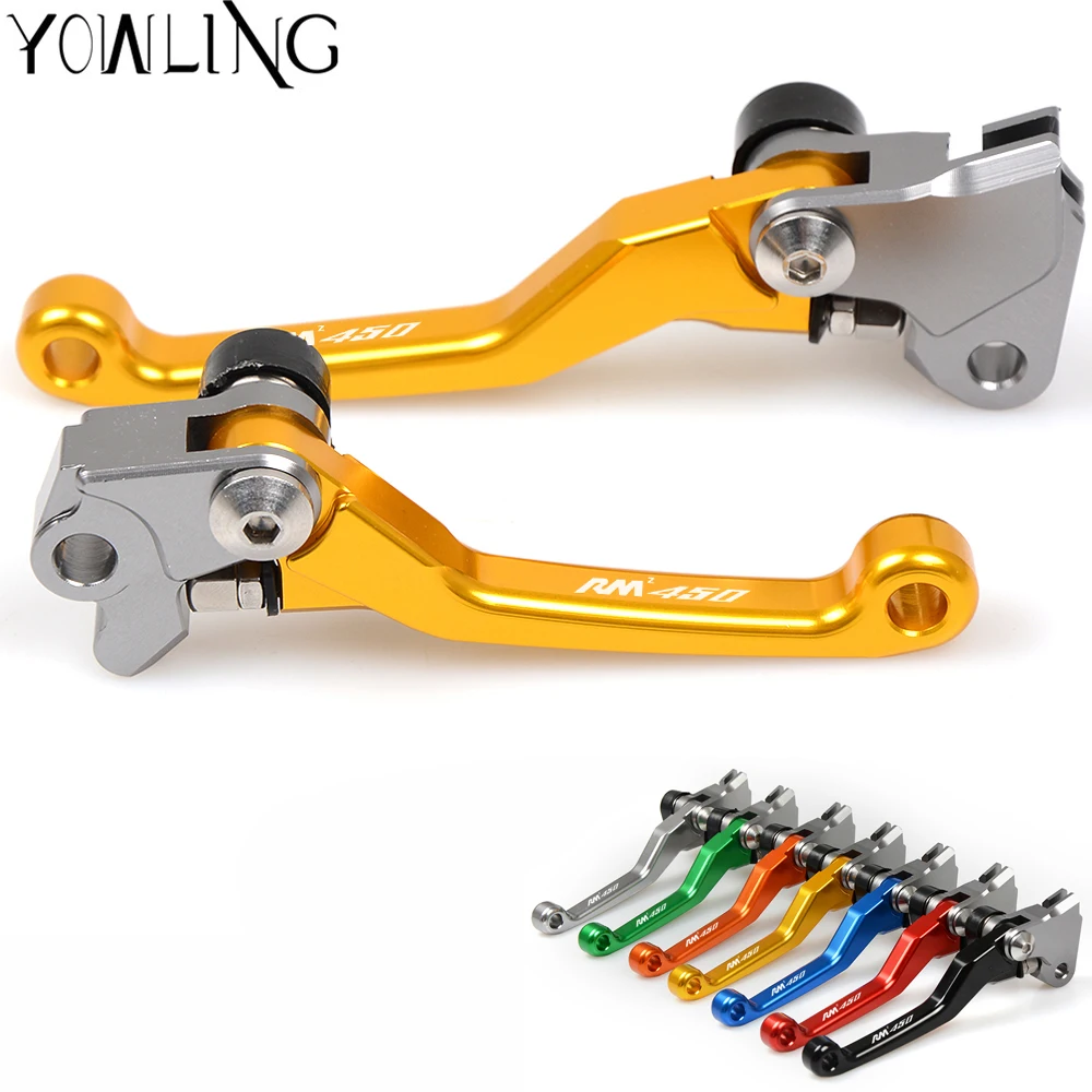 Brakes Clutch Handle For SUZUKI RMZ450 2005 - 2016 RMZ 450 Motocross CNC Pivot Brake Clutch Levers Dirt Bike Gold