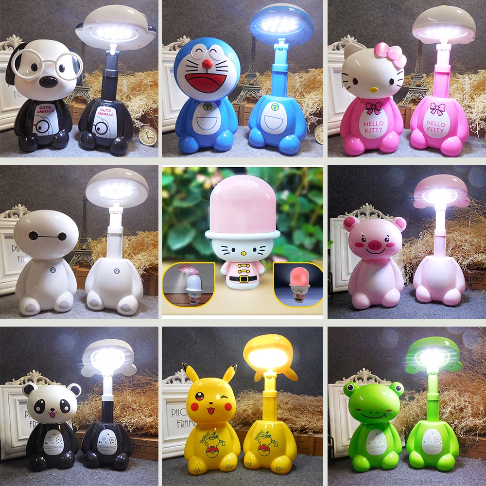 

Table lamp LED Rechargeable Cartoon casper Desk lamp Lovely Baymax Winnie Minions DDCAT Backkom Kitty night light Reading Lamp