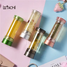 LSTACHi 150 Вт 220 мл Портативный Электрический чайник Отопление чашки Нержавеющая сталь Чай фильтр боросиликатного Стекло чашки PTC Керамика нагреватель