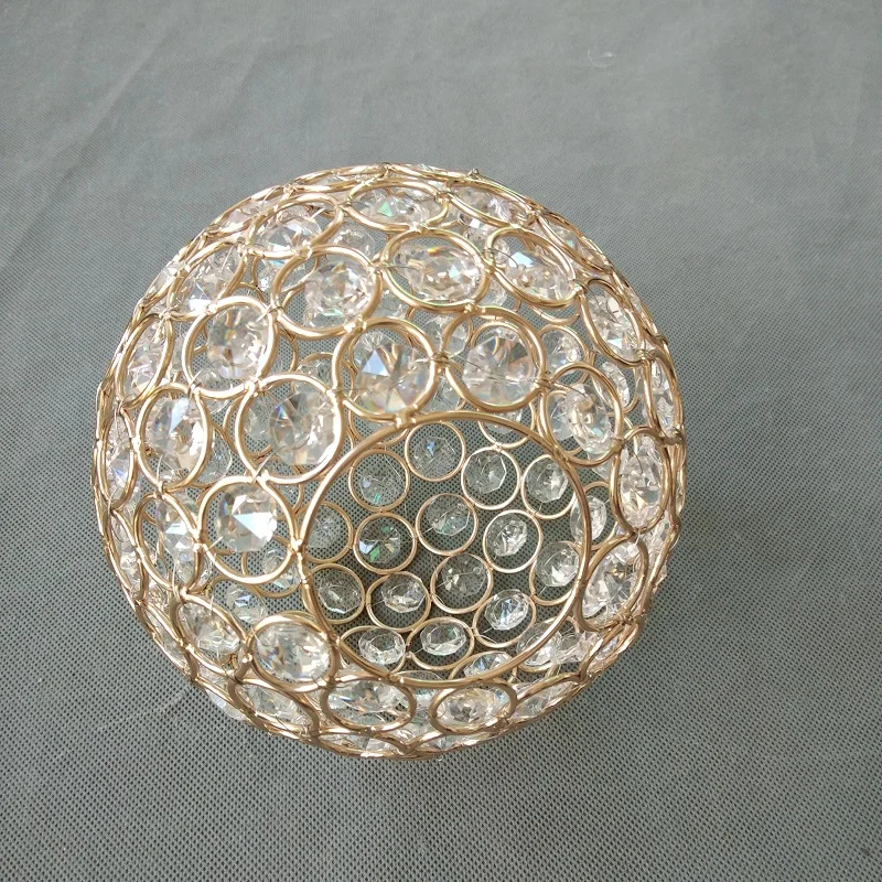 

Modern Creative150mm gold/silver metal wire net lampshade with 14mm crytal octagonal beads for table lamp/pendant lamp DIY