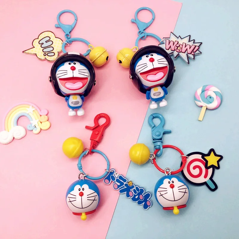 

Anime Cartoon Cute Doraemon Mini PVC Figure Model Toys Doll Keychain Keyrings Bag Backpack Charm Key Holder Chain for Child