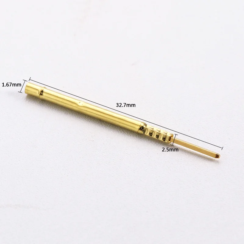 ETUUD Round Hole Series Probe Sleeve R160-2W Test Probe Sleeve Length 32.7mm Per Pack 100 Thimble Metal Spring Probe Spring