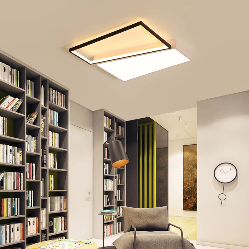 

YANGHANG Remote Controller Modern Led Chandelier For Living Room Bedroom Study Room Black/White Dimmable Ceiling Chandelier