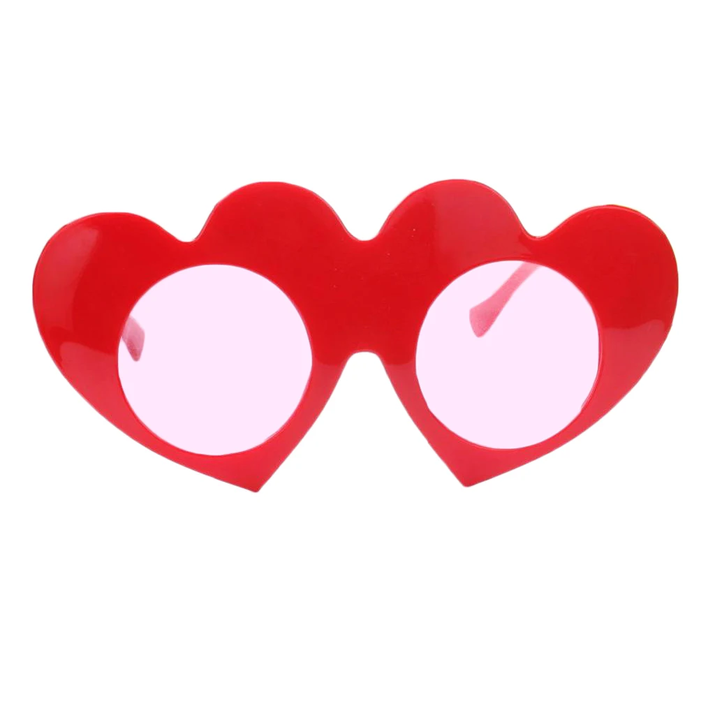 Romantic Red Heart Plastic Glasses Eye Mask Party Costume Prop Fancy Dress