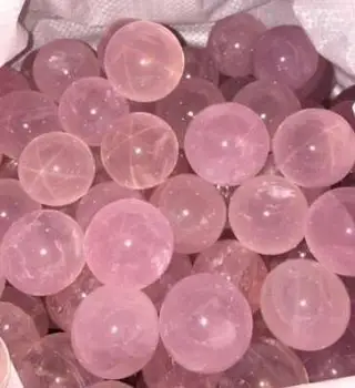 

DYZ 422++++++Natural STAR Rose Quartz SPHERE BALL Crystal Specimen Healing 40mm