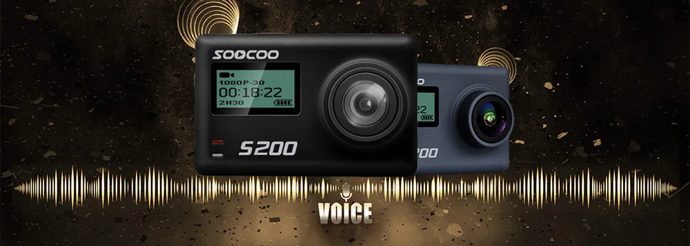 SOOCOO S200 Спортивная Экшн-камера Ultra HD 4K 20MP NTK96660 Chip Cam IMX078 сенсор WiFi Gryo Голосовое управление микрофон gps сенсорный ЖК-экран