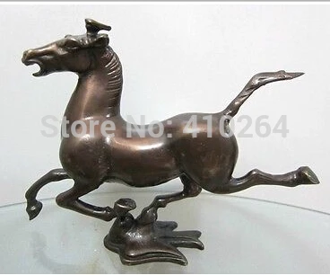 

Bronze chinese statues Horse running on the swallow visual auspicious old