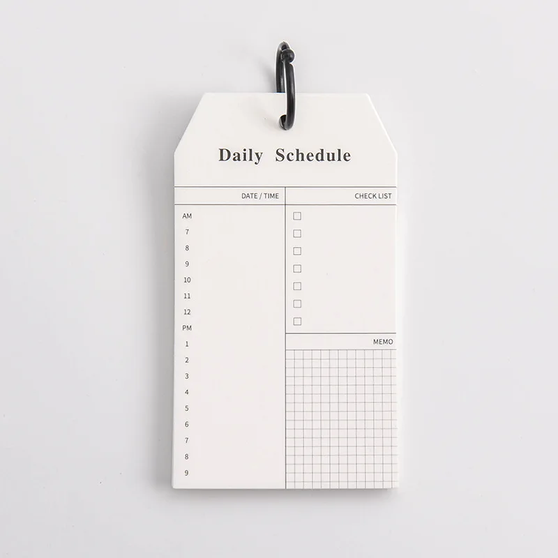Вкладыш блокнот для заметок простой портативный блокнот офисные канцелярские принадлежности Papeleria сделать список ежедневных Заметок по расписанию - Цвет: Daily Schedule