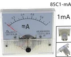 DC аналог метр Панель 1mA AMP Текущий амперметры 85C1 0-1mA датчик