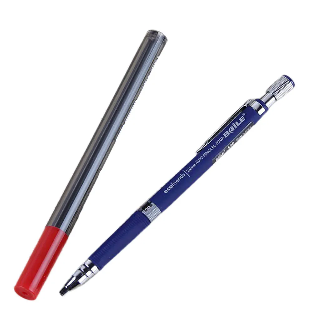 

One Set 2B 2.0 mm Random Color Lead Holder Pen Mechanical Pencils and Refills Sketching School Office Stationery