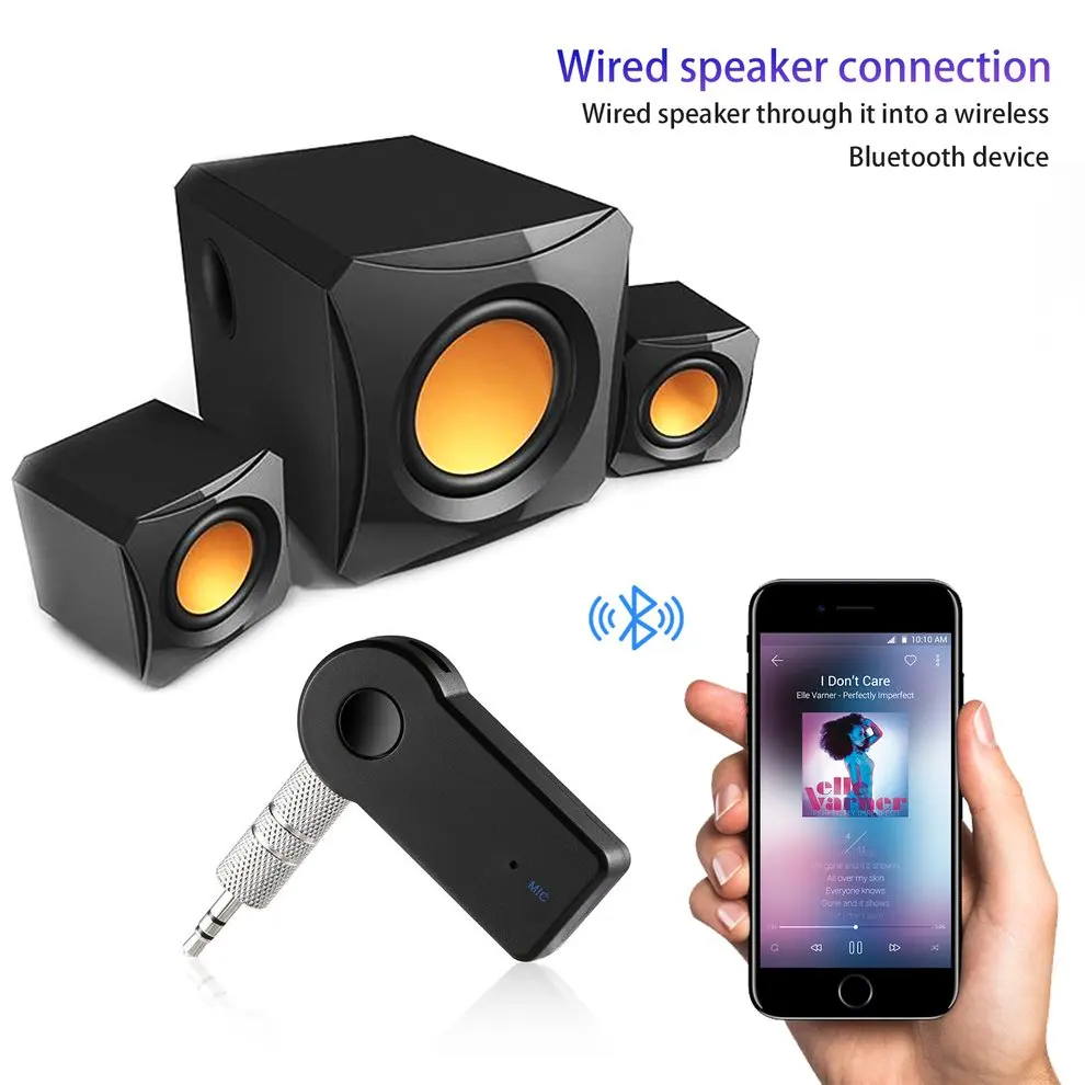 10pcs Bluetooth Music Audio Stereo Adapter Receiver for Car AUX IN Home