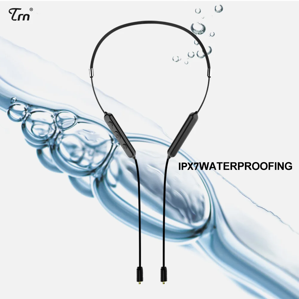 TRN BT10 Bluetooth гарнитура кабель памяти провода Висячие шеи IPX7 гидроизоляция Bluetooth APT-X CSR8645 чипсет