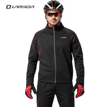 Conjuntos de conjuntos de roupas de manga longa dos homens de bicicleta inverno ciclismo jersey bicicleta vento casaco de lã esportes ao ar livre terno