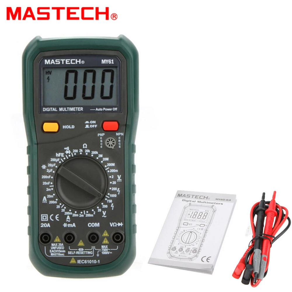 MASTECH MY61 AC/DC Professional Electric Handheld Tester Meter Digital