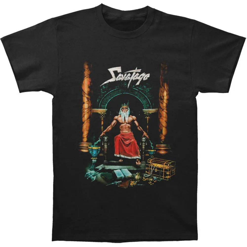 Savatage Для мужчин горный King s Мягкая Футболка Slim Fit Черная бренд одежда Одежда