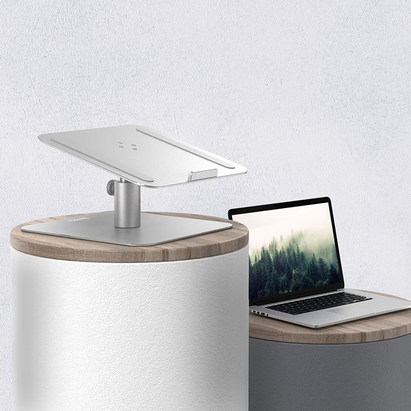 Aluminum Laptop Stand Desk Holder Stand for MacBook Tablet PC Cooling Platform Adjustable Height Rotatable Holder Flexible (1)