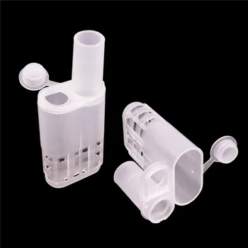 

10 pcs Rabbit Ears Bee King Cage Beekeeping Equipment Wholesale 10pcs White Plastic King Cage Apiculture Bee Prisoners