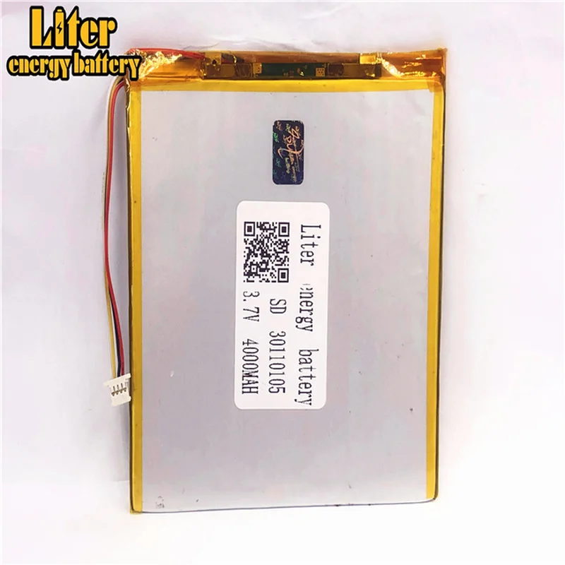 Разъем 1,0-4 P 30110105 цена 3,7 v 4000mah lipo аккумулятор в перезаряжаемых батареях с полной емкостью планшетный ПК