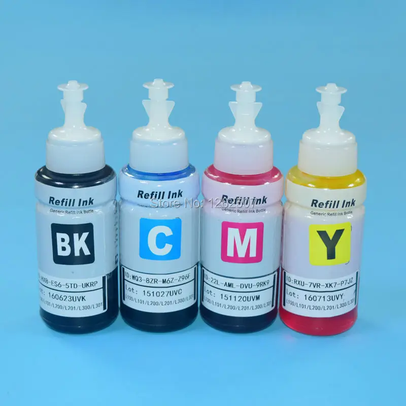 

70ml Bottle Water based Refill UV Dye ink For Epson ecotank Printers L355 L210 L110 L200 L350 L220 L100 L300 L358 L450 L1300
