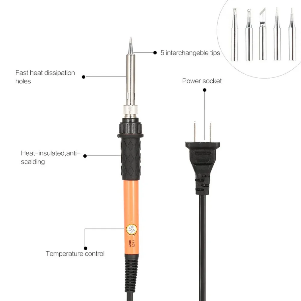 Регулируемый температурный Электрический паяльник набор сварочных ремонтных инструментов паяльная станция тепловой паяльник набор