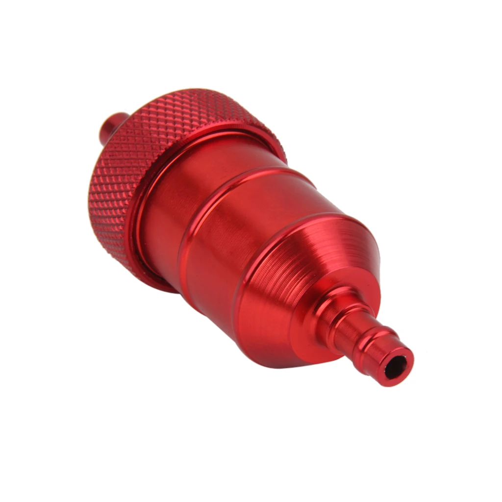 Universal 6mm Motorcycle Petrol Gas Fuel Filter Cleaner Motorcycle Pit Dirt Bike ATV Quad Inline Fuel Gas Filter 1/4 inch Red