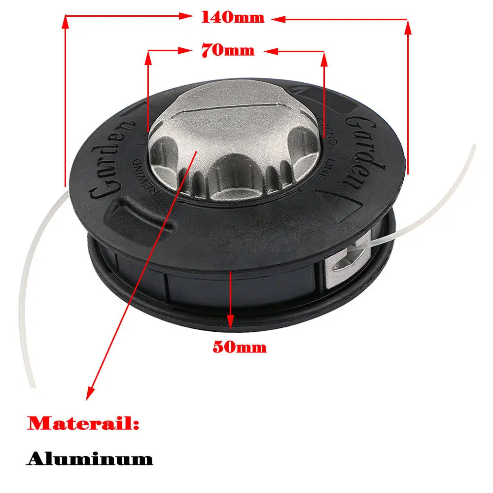 Trimmer Head New Model Aluminum Trimmer Head Bump Feed for Brush Cutter Grass Lawn Mower Replacement Parts