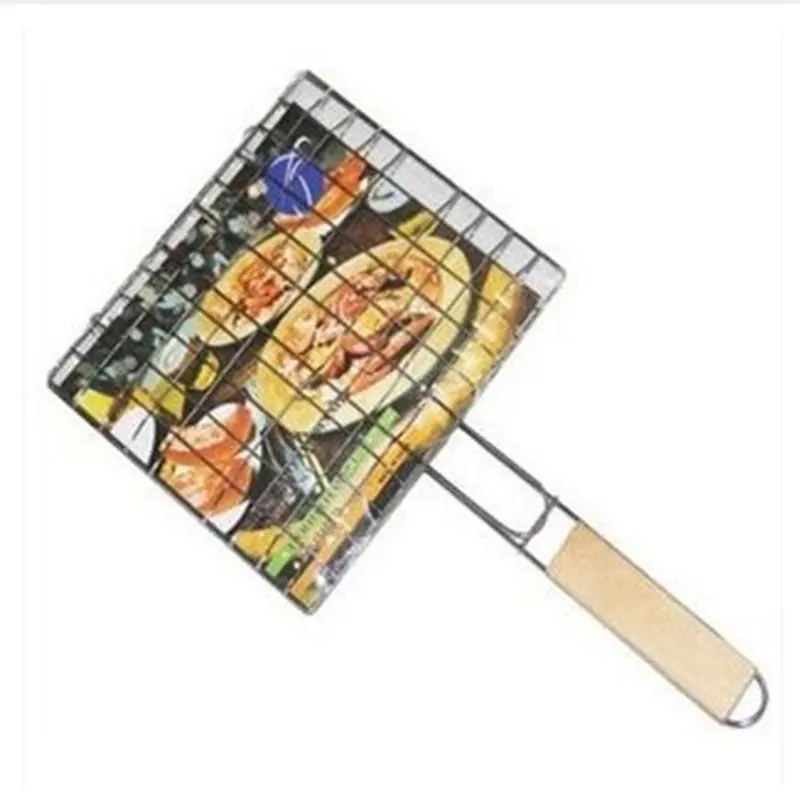 

Kitchen Accessories High Quality Non-stick Stainless Steel Barbecue Tools Meat Shelf Barbecue Net