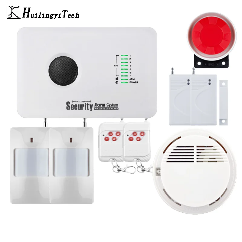 433MHz Wireless SIM GSM Home RFID Burglar Security Home Alarm System GSM Alarm System Sensor kit with wireless smoke detector 433MHz Wireless SIM GSM Home RFID Burglar Security Home Alarm System GSM Alarm System Sensor kit with wireless smoke detector