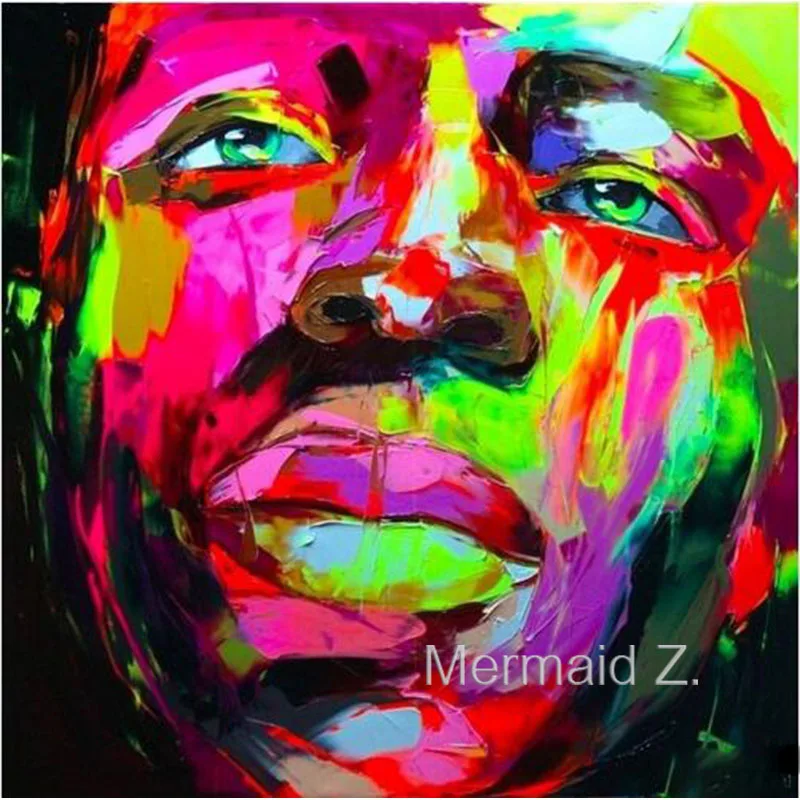 

Francoise Nielly Oil painting Hand-painted Painting Face Modern Abstract oil painting on canvas paintings for living room wall